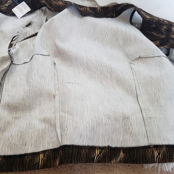 Vintage MHM Melissa Harper Womens Top Size 12 Wood Grain Back Button Goblin - Picture 9 of 10